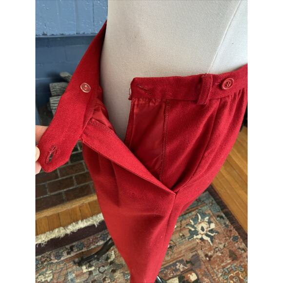 Vintage 60s Red Pencil Skirt 100% Virgin Wool Lined Women’s Size 10 Read / S - Picture 6 of 16